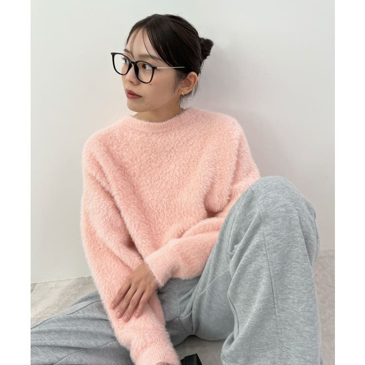 やみつきになる手ざわり。ふわもこシャギーニットプルオーバー[品番 