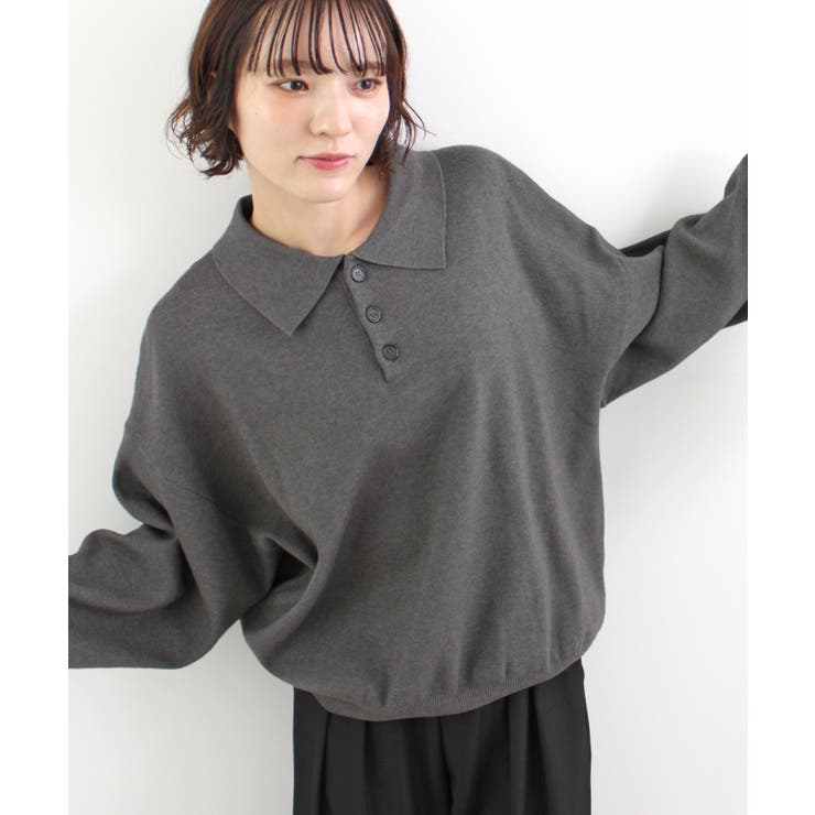 《ABYS》大人カジュアルが叶う。襟付きポロカラーニットトップス | futier land | 詳細画像21 