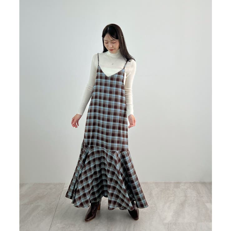 秋ムード高まる。チェックキャミOP | futier land | 詳細画像16 