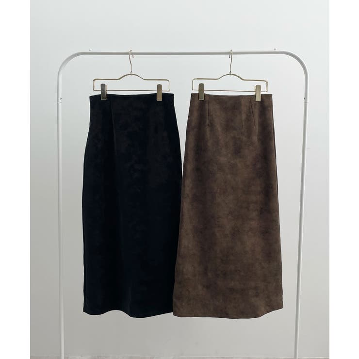 上品な質感が魅力。フェイクスエードナロースカート | futier land | 詳細画像26 