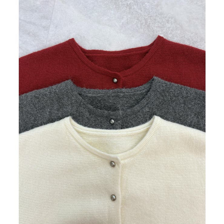 ふんわり袖でこなれ感アップ。バルーンスリーブモヘアニットカーディガン | futier land | 詳細画像32 