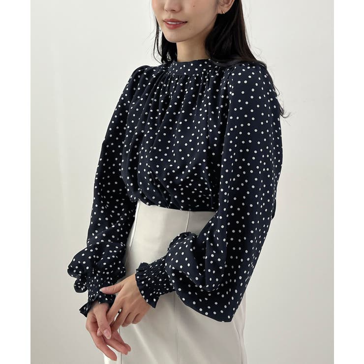 裏起毛あたたかい。ハイネックバルーンスリーブブラウス | futier land | 詳細画像27 