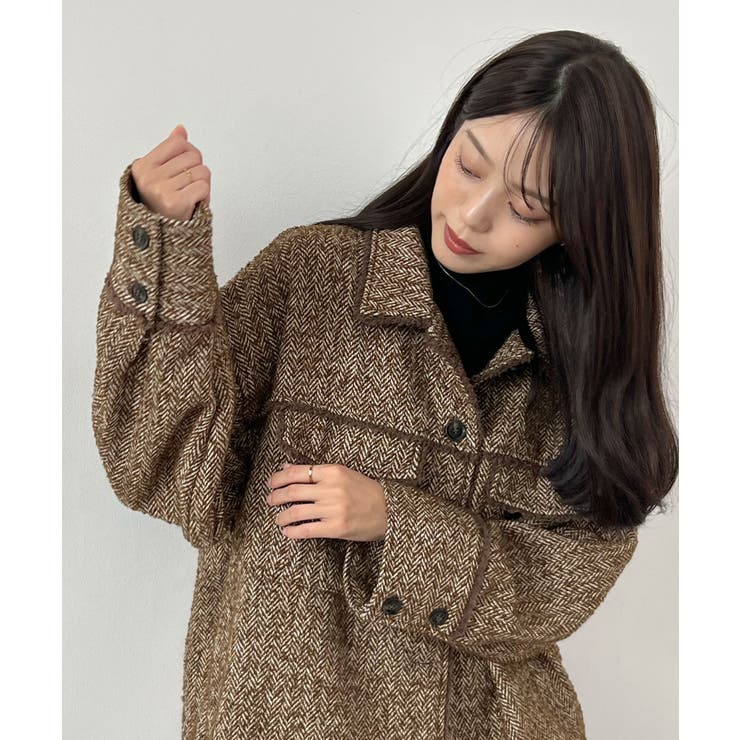 さらっと羽織って今っぽく。ツイードフリンジミドルCPOJK | futier land | 詳細画像23 