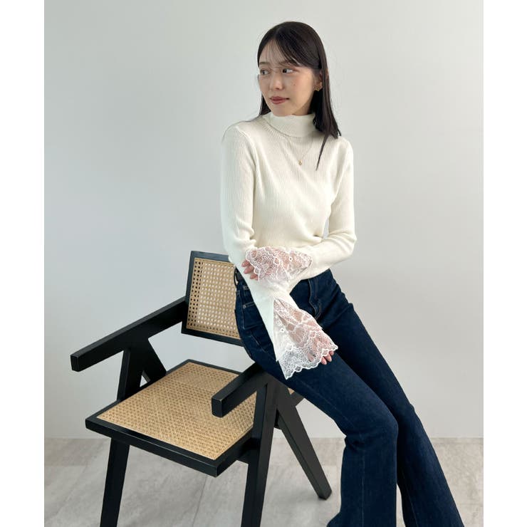 ふとした仕草まで美しく。袖レースリブKNIT | futier land | 詳細画像21 
