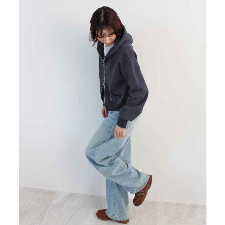 《ABYS》クロップド丈が相性抜群◎ダブルジップショート丈パーカー  | futier land | 詳細画像23 