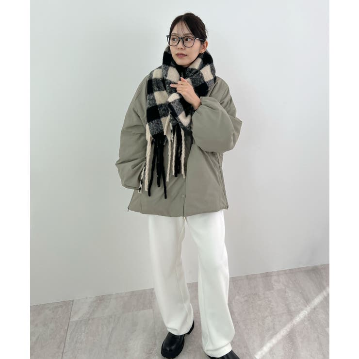 1枚で即こなれ感。サイドジップノーカラー中綿ジャケット | futier land | 詳細画像28 