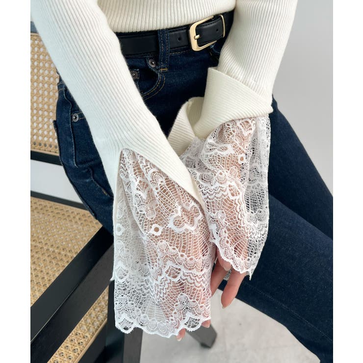 ふとした仕草まで美しく。袖レースリブKNIT | futier land | 詳細画像18 