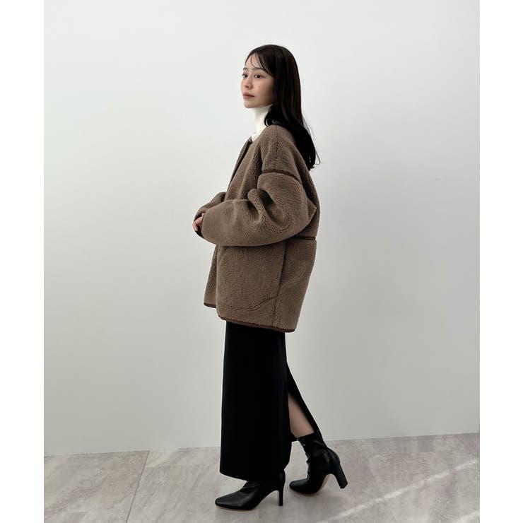 こなれ配色で差がつく。配色パイピングボアブルゾン | futier land | 詳細画像22 