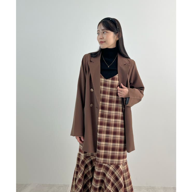 秋ムード高まる。チェックキャミOP | futier land | 詳細画像10 