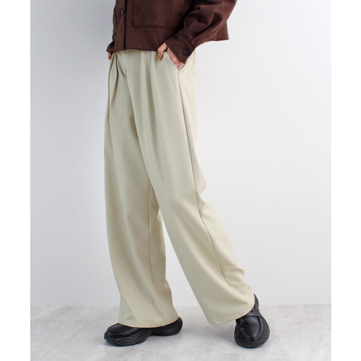 ゆるっと楽ちん。ツータックワイドストレートスラックス/ロング丈 | futier land | 詳細画像22 