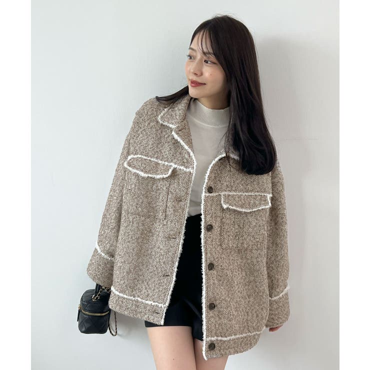 さらっと羽織って今っぽく。ツイードフリンジミドルCPOJK | futier land | 詳細画像17 