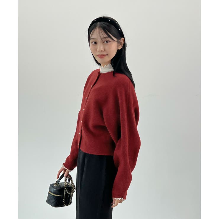 ふんわり袖でこなれ感アップ。バルーンスリーブモヘアニットカーディガン | futier land | 詳細画像28 