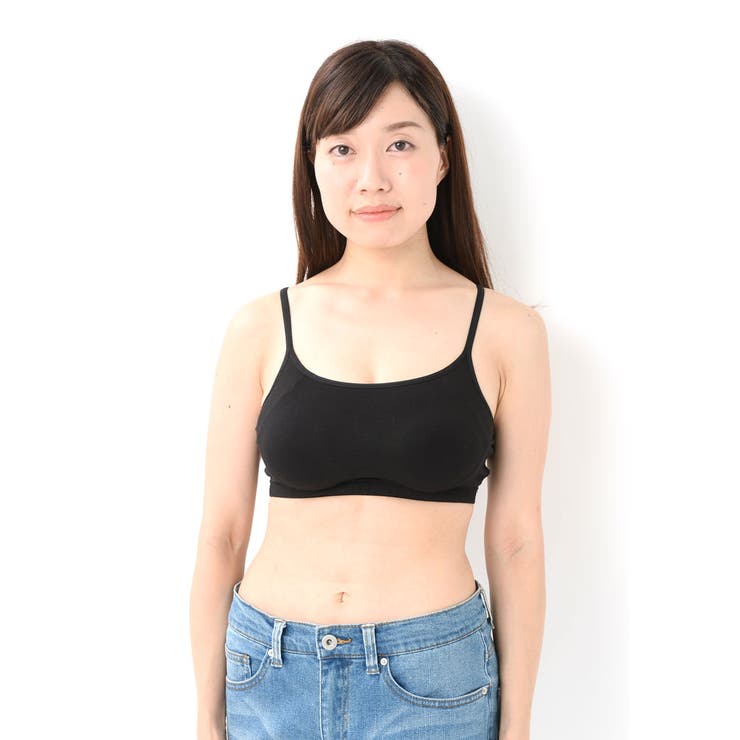 送料無料カップ付きハーフトップブラタンクトップレディーストップスインナー肌着下着ブラトップ