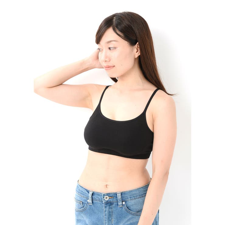 送料無料カップ付きハーフトップブラタンクトップレディーストップスインナー肌着下着ブラトップ