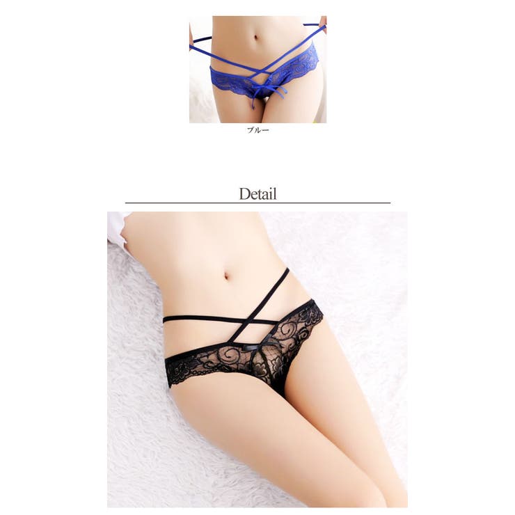 Ｔバックショーツ紐パンレースヒップハングランジェリー