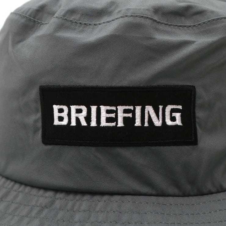 BRIEFING ブリーフィング　ハット　紐付き　帽子　ユニセックス　ロゴ　白 BRIEFING ブリーフィング ハット 紐付き 帽子 ユニセックス ロゴ