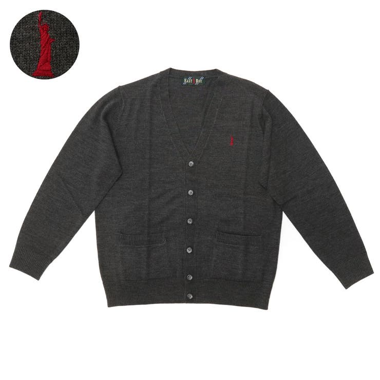 チャコールxレッド(930) | イーストボーイ カーディガン EASTBOY | ギャレリア Bag＆Luggage