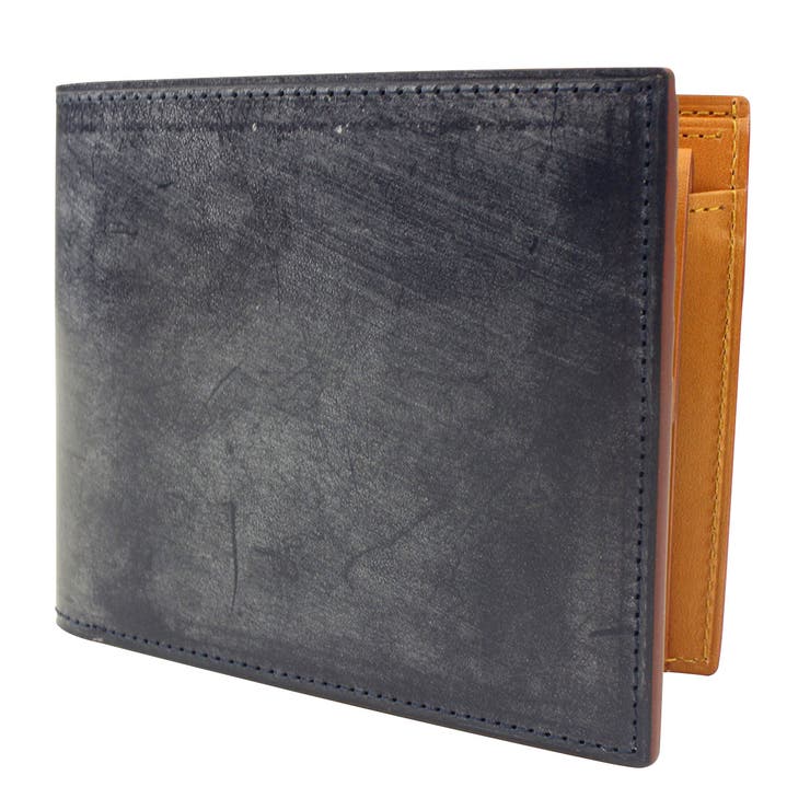 ネイビー | ［FESON フェソン］二つ折り財布 ブライドル切目 | ギャレリア Bag＆Luggage