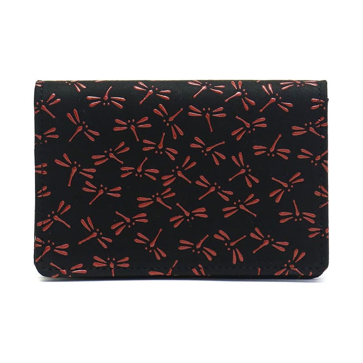 とんぼ(黒x赤) | ［印傳屋］名刺入れ 印伝 インデンヤ | ギャレリア Bag＆Luggage