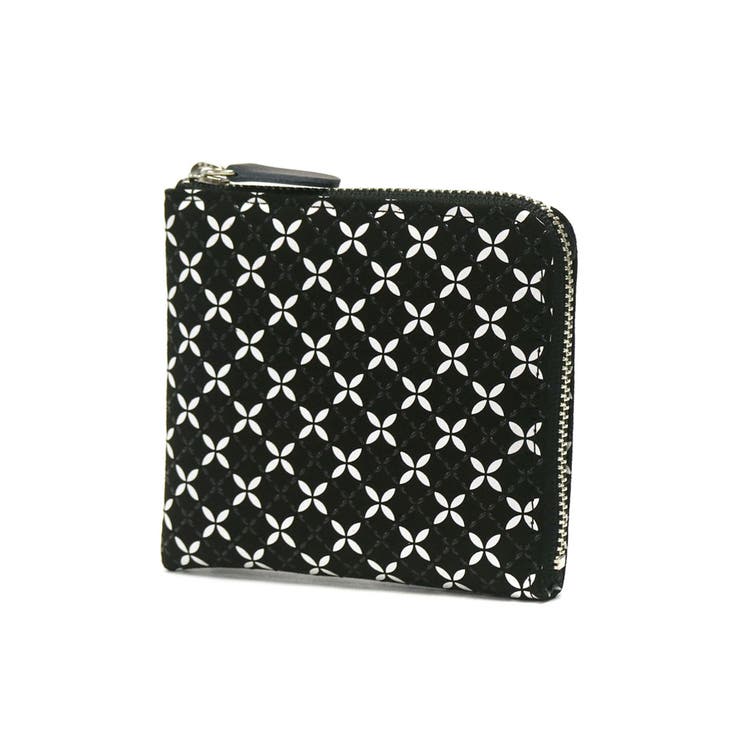 七宝繋ぎ(黒x白) | 印傳屋 小銭入れ 印伝 | ギャレリア Bag＆Luggage
