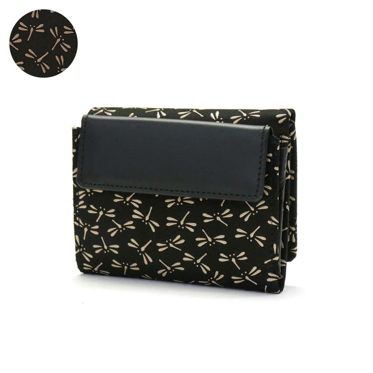 とんぼ(黒x白) | 印傳屋 三つ折り財布 印伝 | ギャレリア Bag＆Luggage