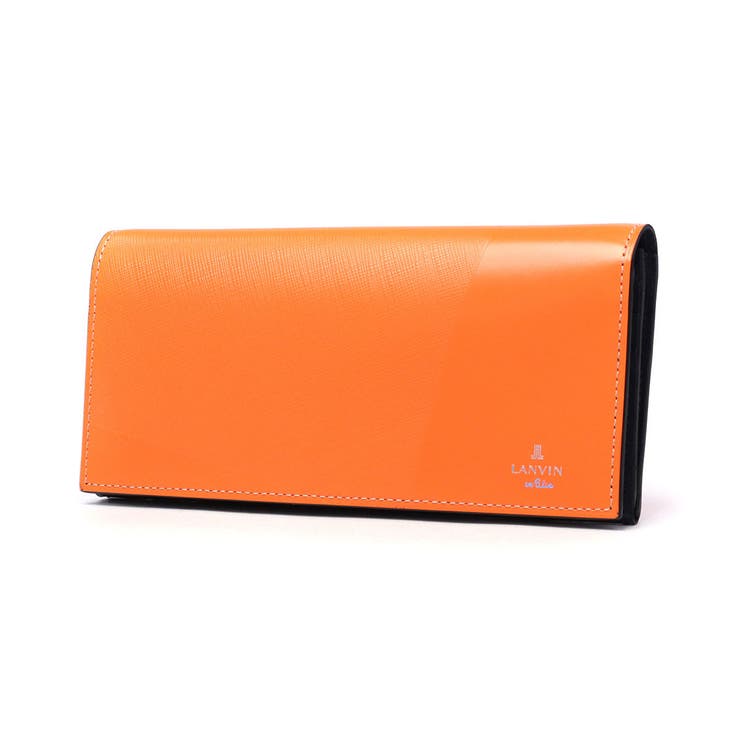 【新品/本物】LANVIN en Bleu 長財布/オレンジ ￥18,700- リム 被せ薄マチ長財布|LANVIN en Bleu | LANVIN en Bleu