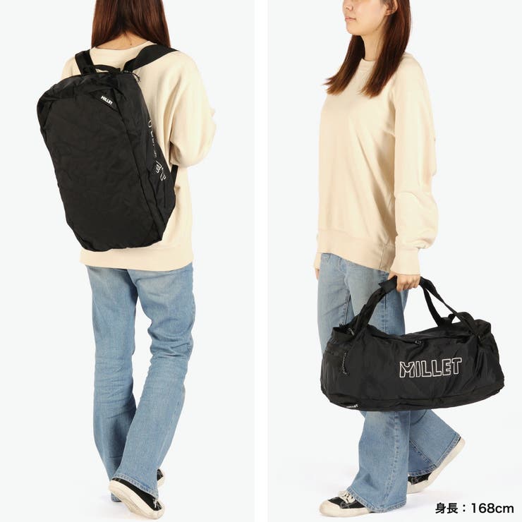 ミレー　ブラックバックパック＆ボストンバッグ ミレーブラックバックパック＆ボストンバッグ