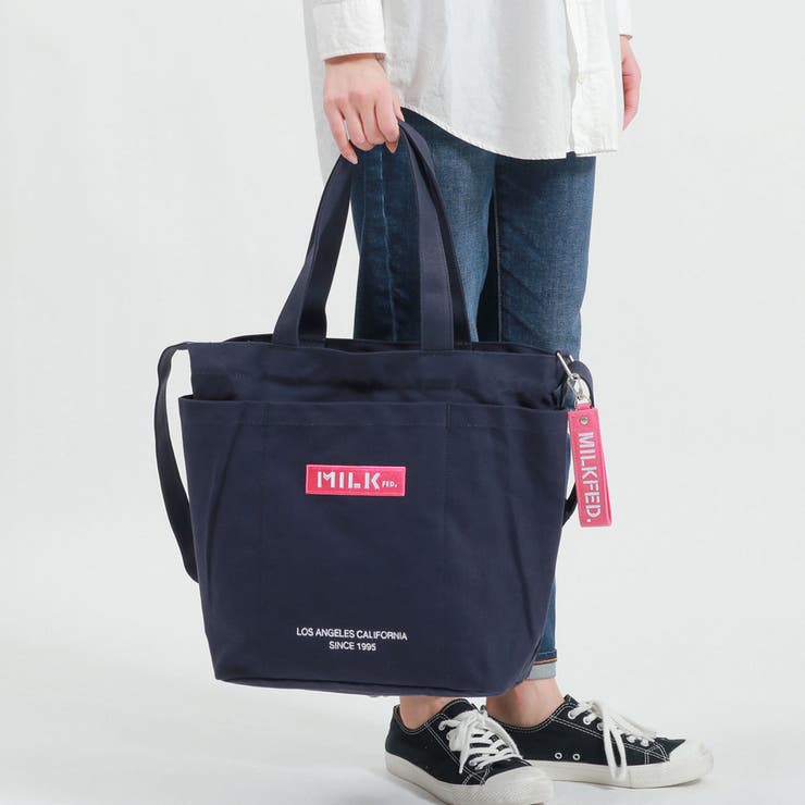 ネイビーxピンク | ミルクフェド 2WAYトート MILKFED | ギャレリア Bag＆Luggage
