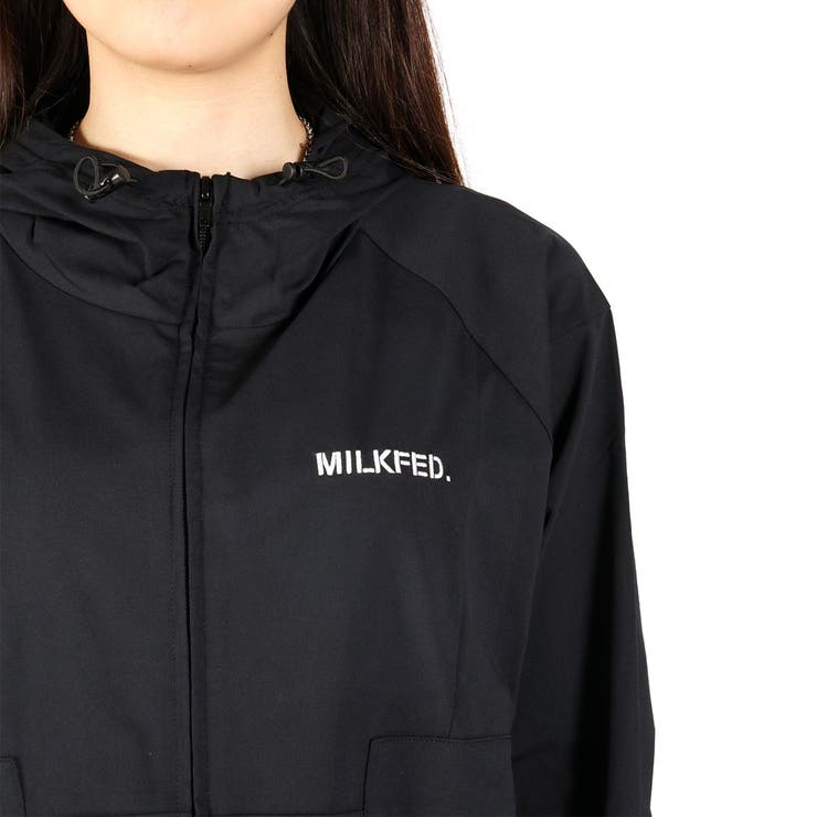 新品】MILKFED.「フーデッドラグランジャケット」黒 MILK FED.(ミルク