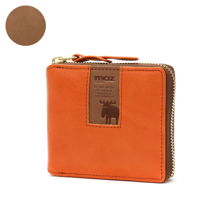moz 二つ折り財布(オレンジ×ブラウン) 返品種別A - 財布、帽子