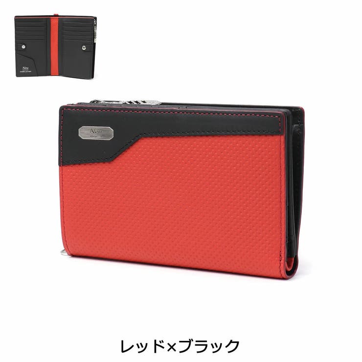 レッド×ブラック | Neu interesse 二つ折り財布 | ギャレリア Bag＆Luggage