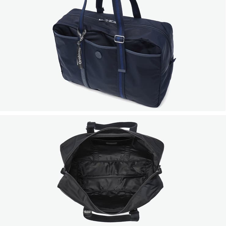 8/9-11週末値下)【オロビアンコ/美品】ブラックボストンバッグ・旅行用バッグ Orobianco（オロビアンコ） ボストンバッグ ボストンバッグ