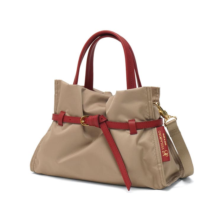 taupe×red | 正規品 ヴィオラドーロ トートバッグ | ギャレリア Bag＆Luggage