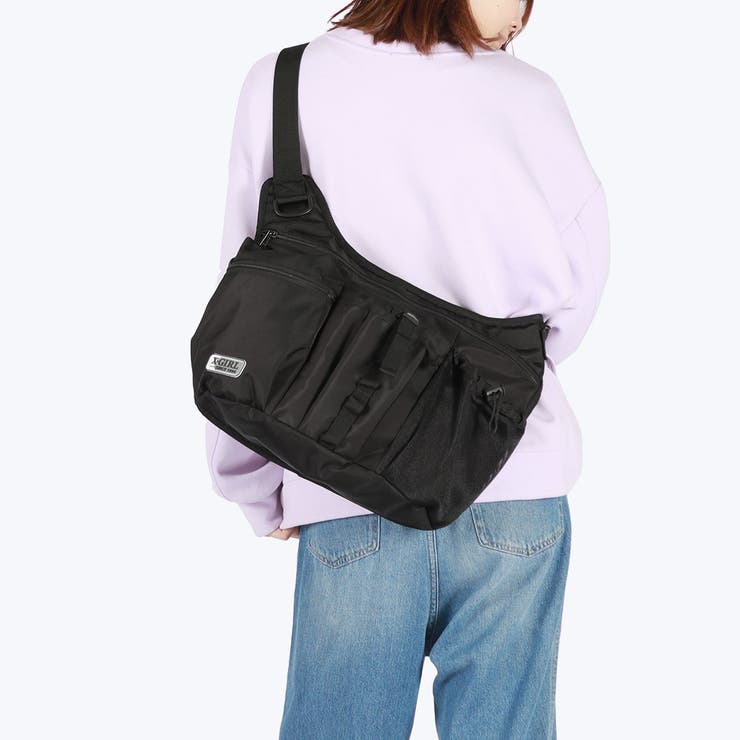 Xgirl ショルダーバック ブルー X-girl（エックスガール）の「FAUX CROC 2WAY BAG（ショルダー