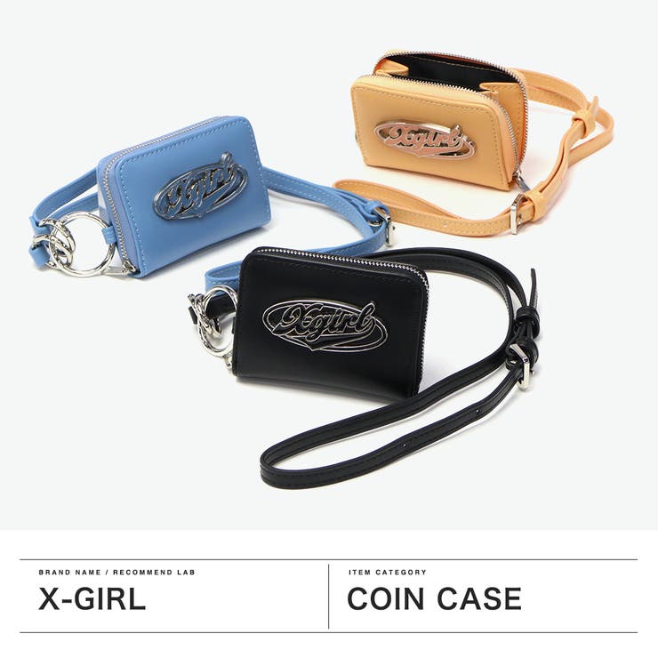 Ｘgirl　オジャガコラボ　コインケース X-girl エックスガール 財布 OVAL LOGO COIN & CARD CASE コイン