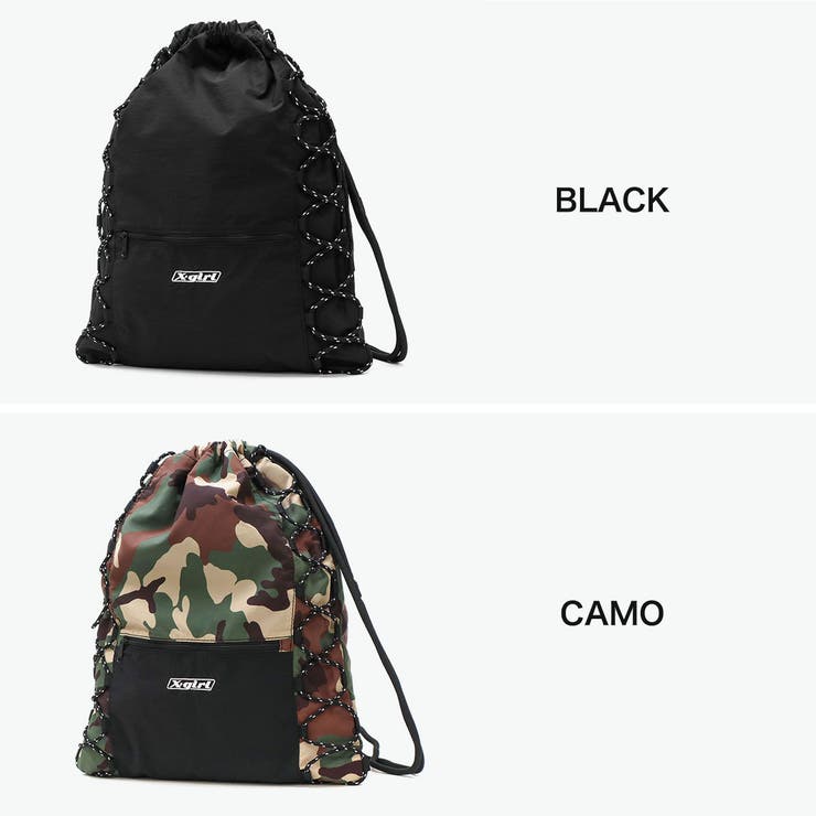 新品　エックスガール　X-girl KNAPSACK ナップサック　XG 迷彩 新品 エックスガール X-girl KNAPSACK ナップサック XG 迷彩