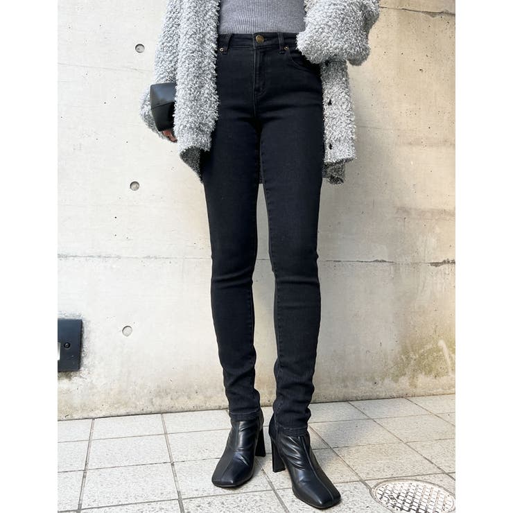 裏起毛ストレッチスキニーデニムパンツ[品番：GS000012837]｜Re