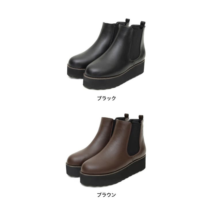 トレンドを効かせた厚底ブーツ 厚底サイドゴアブーツ シューズ ブーツ 品番 Gs Re Edit リエディ のレディースファッション通販 Shoplist ショップリスト