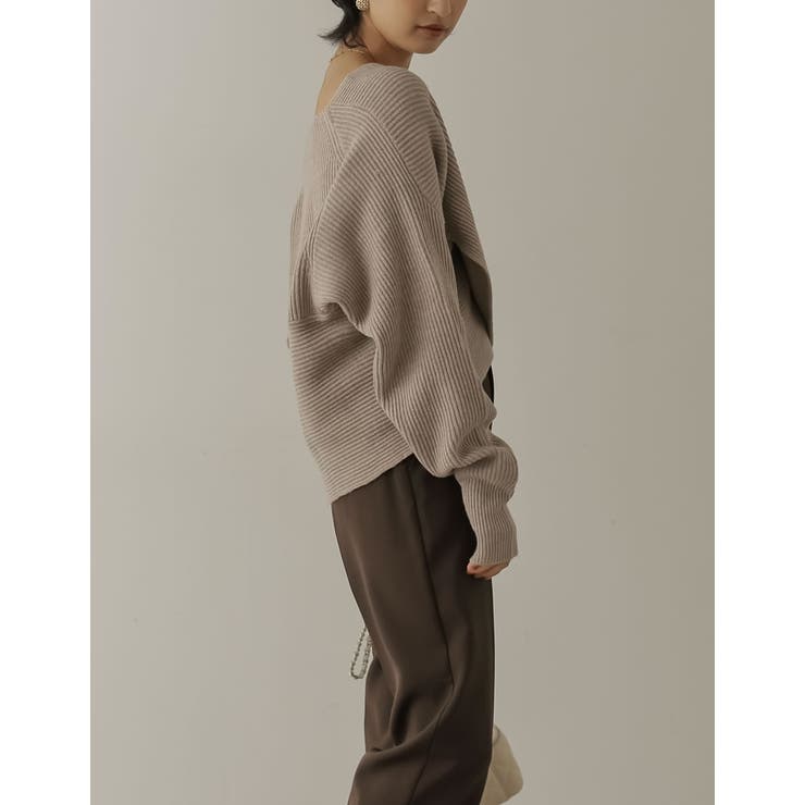 トレンドライクもフェミニンも叶えるカシュクールニット フロントカシュクールニット… | Re:EDIT | 詳細画像10 
