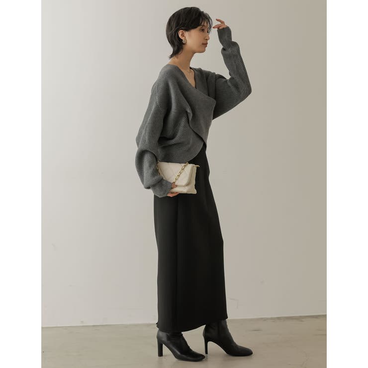 トレンドライクもフェミニンも叶えるカシュクールニット フロントカシュクールニット… | Re:EDIT | 詳細画像22 