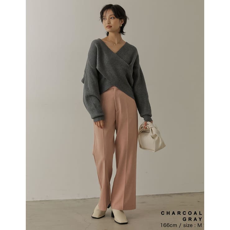 トレンドライクもフェミニンも叶えるカシュクールニット フロントカシュクールニット… | Re:EDIT | 詳細画像26 