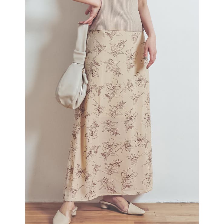 上品で清涼感のある夏の花柄スカート ペインティング花柄ロングスカート スカート 品番 Gs Re Edit リエディ のレディースファッション通販 Shoplist ショップリスト