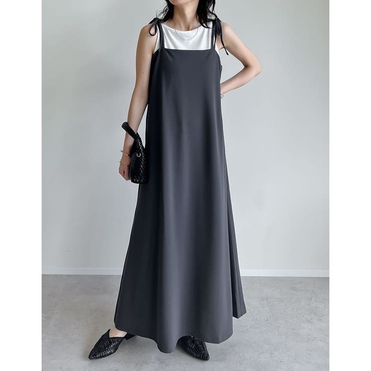 CHICWISH(シックウィッシュ)｜サテンフレアヘムキャミワンピース CHICWISH(シックウィッシュ)｜サテンフレアヘムキャミワンピース