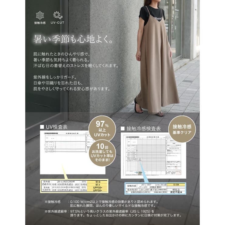 [接触冷感 UVカット イージーケア][販売枚数7 | Re:EDIT | 詳細画像5 