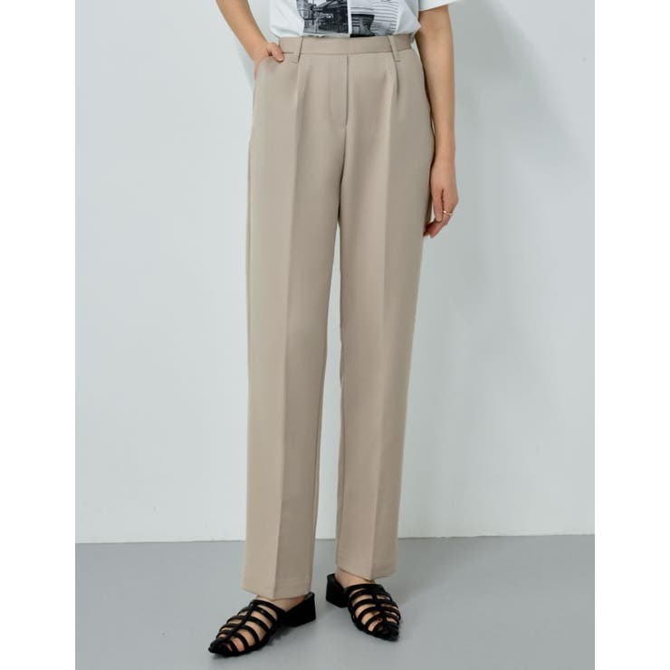 [低身長 高身長 大きいサイズ有]丈が選べるストレッチツイルゆったりタックテーパ… | Re:EDIT | 詳細画像5 