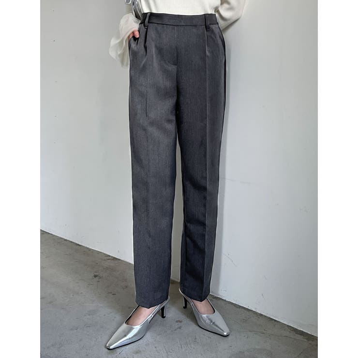 [低身長 高身長 大きいサイズ有]丈が選べるストレッチツイルゆったりタックテーパ… | Re:EDIT | 詳細画像8 