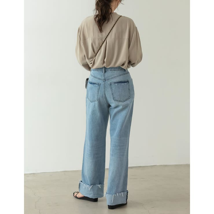 ヴィンテージライクでクラシカルなサテンブラウス | Re:EDIT | 詳細画像15 