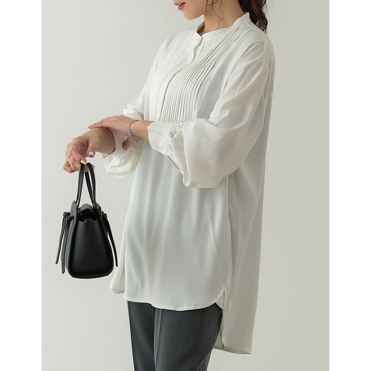 ヴィンテージライクでクラシカルなサテンブラウス | Re:EDIT | 詳細画像3 