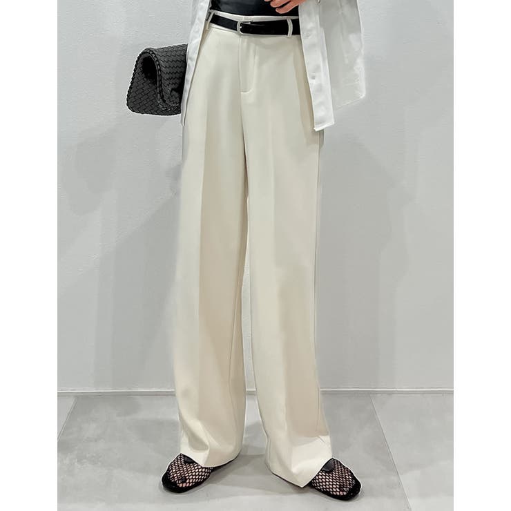カットツイルセンタープレスカラースラックス[品番：GS000018275
