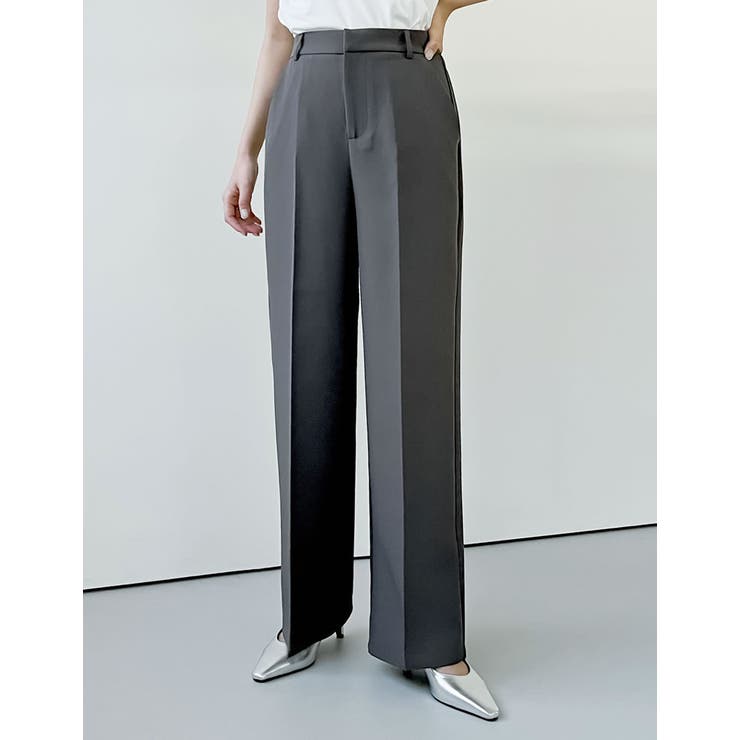 カットツイルセンタープレスカラースラックス[品番：GS000018275]｜Re